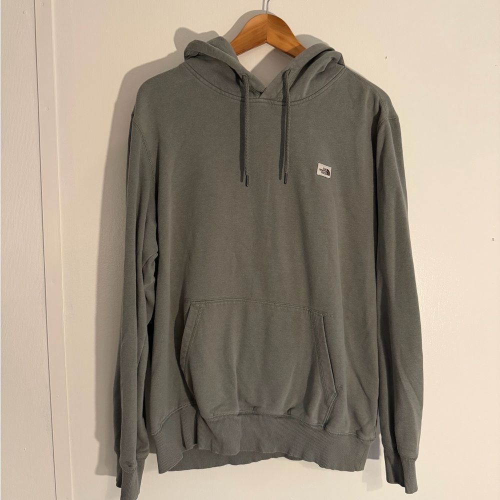 The North Face Men's Grey/Green Hoodie